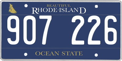 RI license plate 907226
