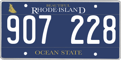 RI license plate 907228