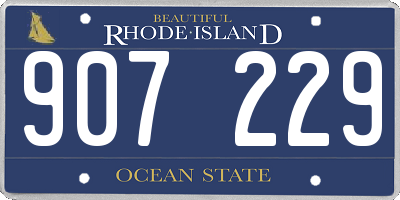 RI license plate 907229