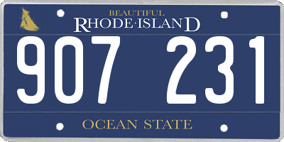 RI license plate 907231