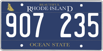 RI license plate 907235