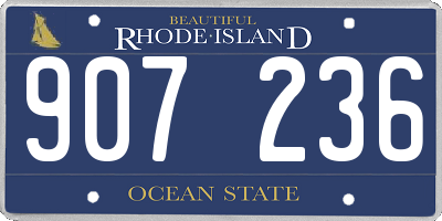 RI license plate 907236