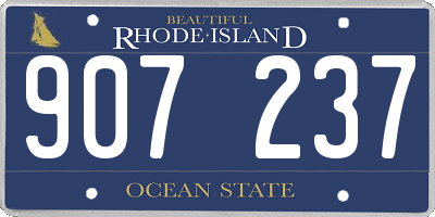 RI license plate 907237