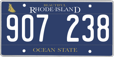 RI license plate 907238
