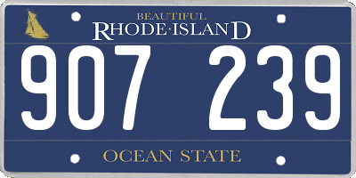 RI license plate 907239