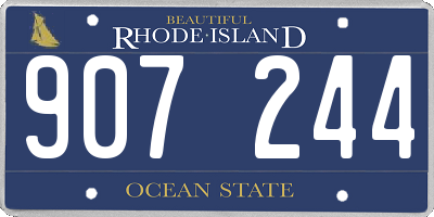 RI license plate 907244