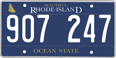 RI license plate 907247