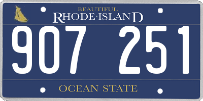 RI license plate 907251