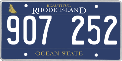 RI license plate 907252