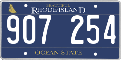 RI license plate 907254