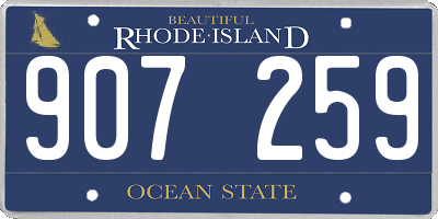 RI license plate 907259