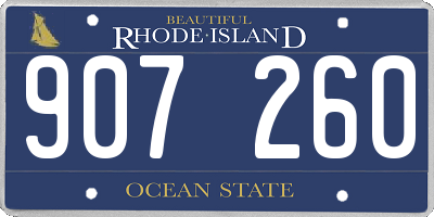 RI license plate 907260