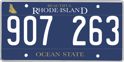 RI license plate 907263