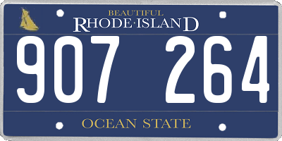 RI license plate 907264