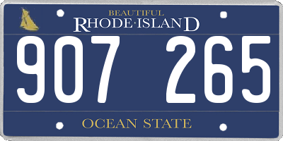 RI license plate 907265