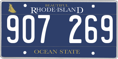 RI license plate 907269