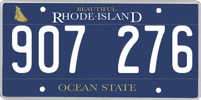 RI license plate 907276