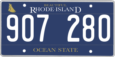 RI license plate 907280