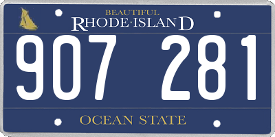 RI license plate 907281