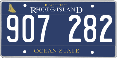 RI license plate 907282