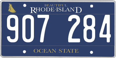 RI license plate 907284