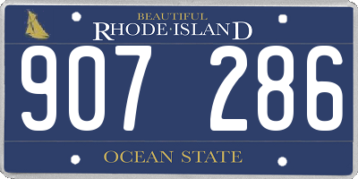 RI license plate 907286