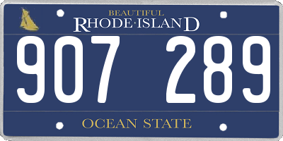 RI license plate 907289
