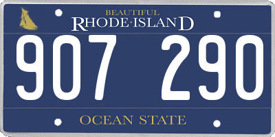 RI license plate 907290