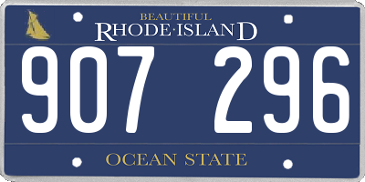 RI license plate 907296