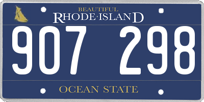 RI license plate 907298