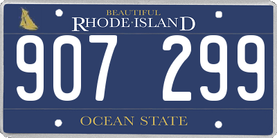 RI license plate 907299