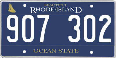RI license plate 907302