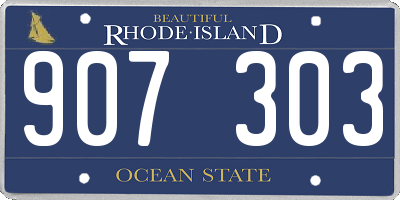 RI license plate 907303