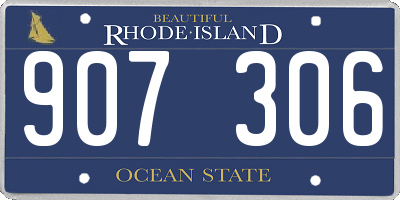 RI license plate 907306