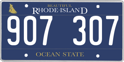 RI license plate 907307
