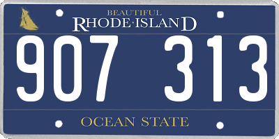RI license plate 907313