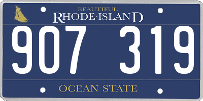 RI license plate 907319