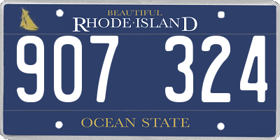 RI license plate 907324
