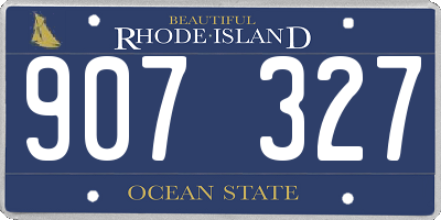 RI license plate 907327