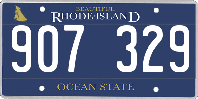 RI license plate 907329