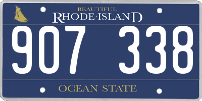 RI license plate 907338
