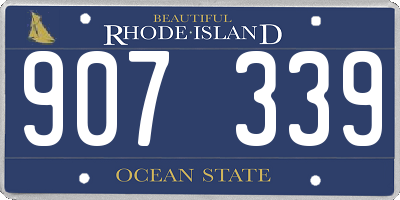 RI license plate 907339