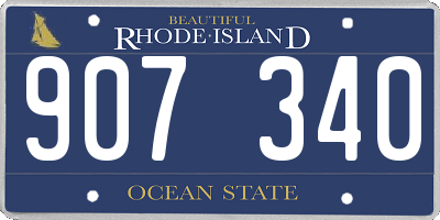 RI license plate 907340