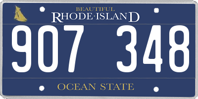 RI license plate 907348