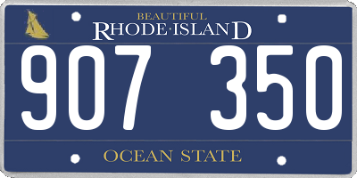 RI license plate 907350