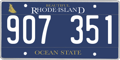 RI license plate 907351