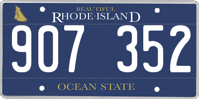 RI license plate 907352