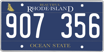 RI license plate 907356