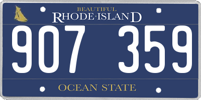 RI license plate 907359