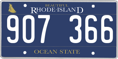 RI license plate 907366